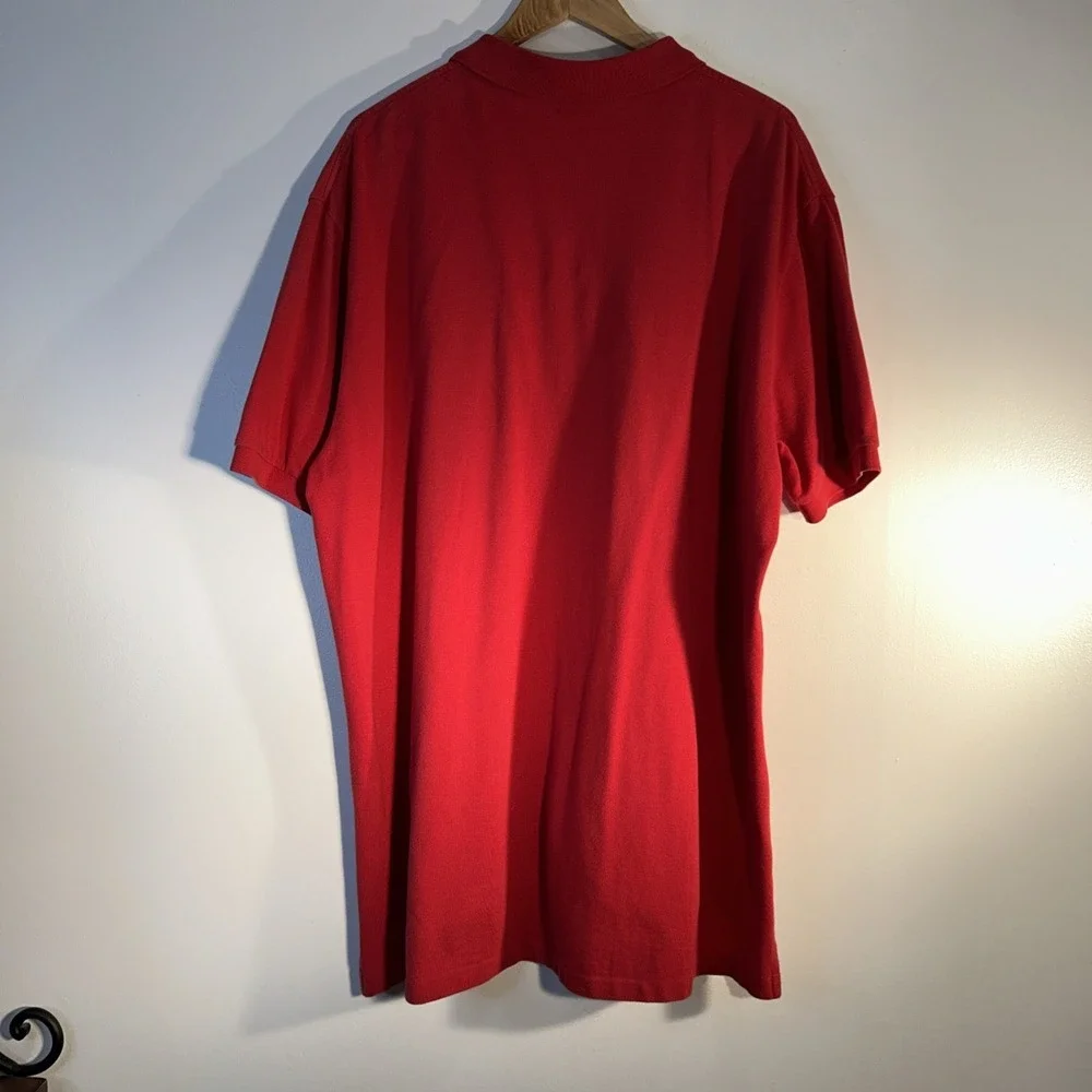 Polo Ralph Lauren Men XXL Short Sleeve Polo Shirt Red 100% Cotton